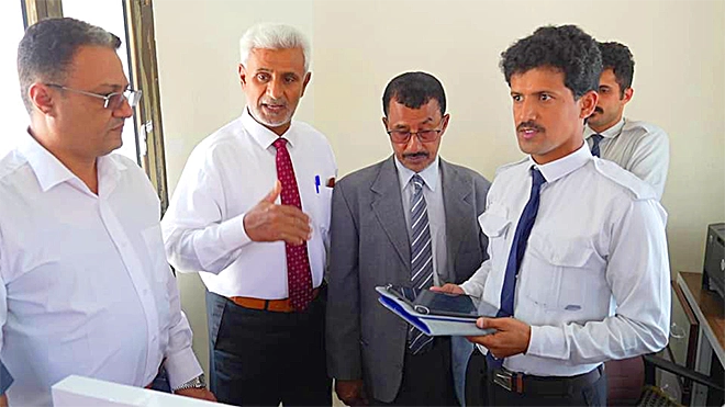 المهرة.. تدشين النظام الآلي في جمرك شحن
